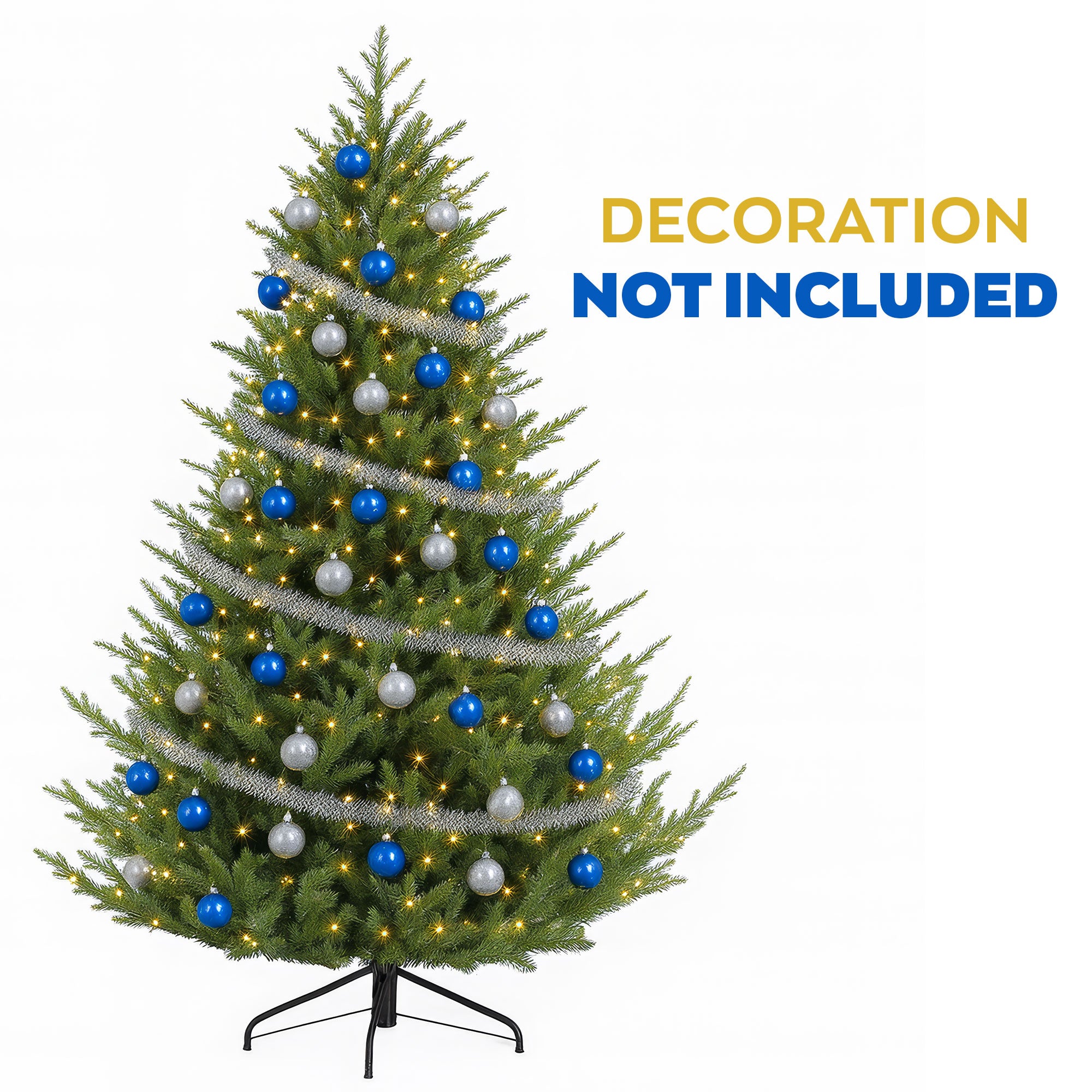 Rockfeller - Albero di Natale effetto realistico in PE e PVC ø135x180H, 1248 Punte