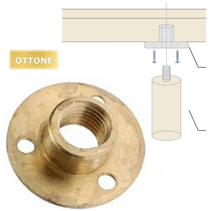 RONDELLA DI FISSAGGIO PER PIEDINI IN OTTONE mm 12