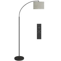 Lampada da Terra LED Regolabile con Telecomando, 11 Temperature e 11 Luminosità, Timer 1H, Girevole, Nero