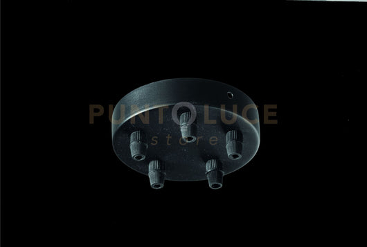 OBA0007 BASE 5 FORI NERO  D.12CM H.2,5CM PER SOSPENSIONE