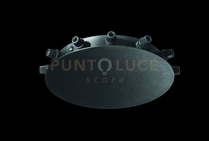 OBA0001 BASE TONDO 12 FORI NERO D.15CM H.2,5CM PER SOSPENSIONE