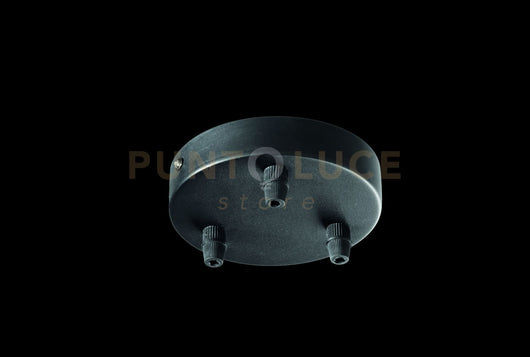 OBA0004 BASE 3 FORI NERO  D.12CM H.2,5CM PER SOSPENSIONE