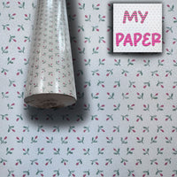 SUPER STOCK  al mq  - Rotolo da 5,2mq (10x0,52mt) di Carta da Parati vinilica Top Quality lavabile FIORELLINI ROSSI