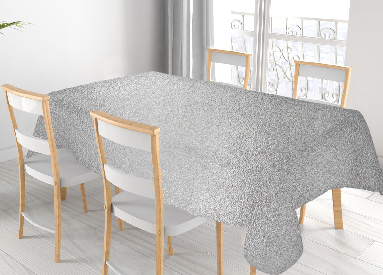 Tovaglia Natalizia Antimacchia Plastificata PVC Glitter Argento Proteggi Tavolo Natale - 140x300 - Glitter Argento
