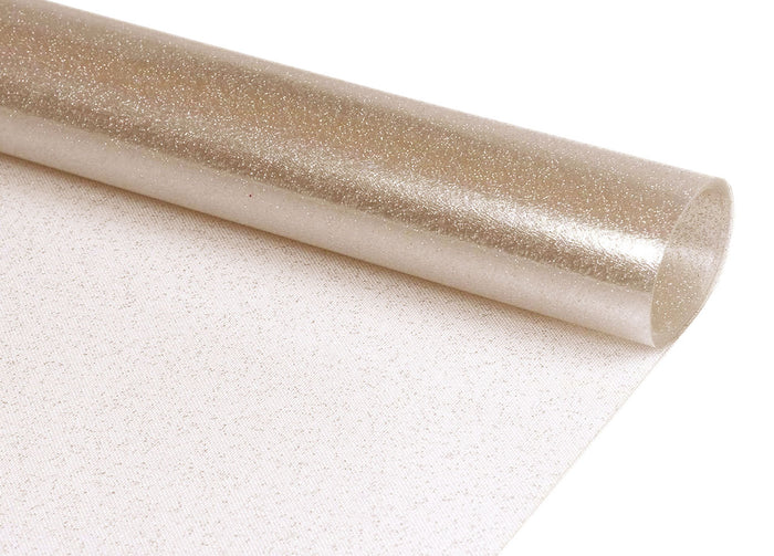 Tovaglia Natalizia Antimacchia Plastificata PVC Trasparente Oro Proteggi Tavolo - 140x300 - Oro