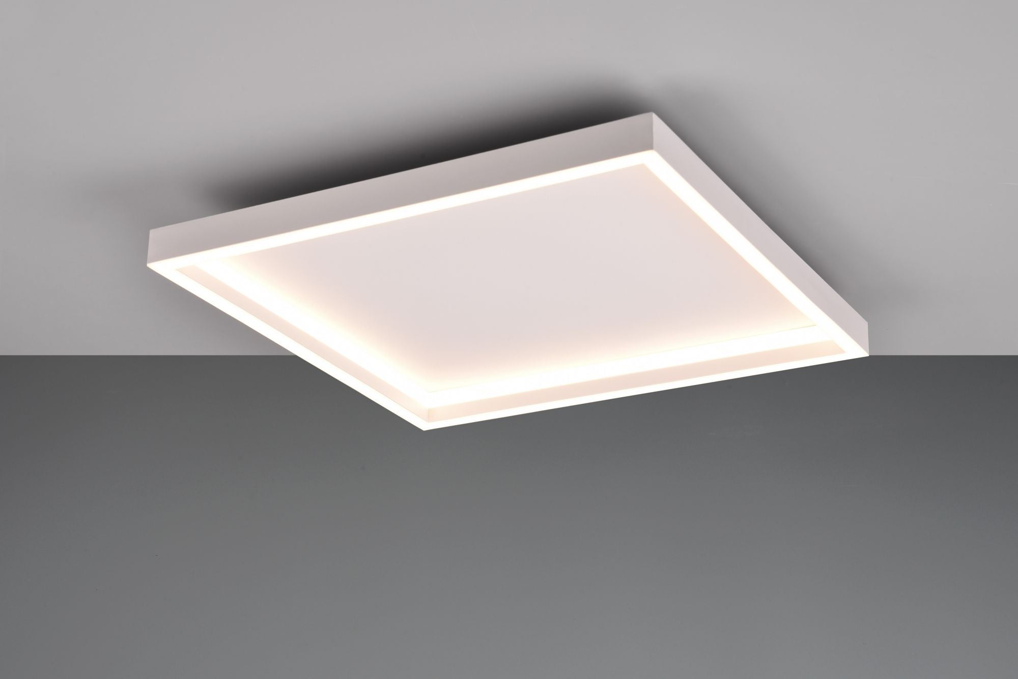 ROTONDA PLAFONIERA LED  20W 2600lm, 3000K QUADRATA BORDO METALLO BIANCO 35CM X 35CM