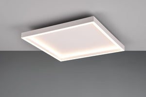 ROTONDA PLAFONIERA LED  20W 2600lm, 3000K QUADRATA BORDO METALLO BIANCO 35CM X 35CM