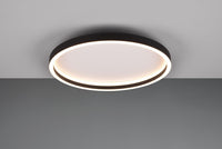 ROTONDA PLAFONIERA LED 20W 2600lm, 3000K ROTONDA BORDO METALLO NERO D. 35CM