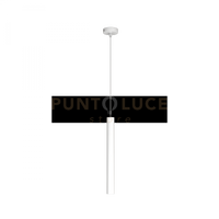 ROUND TUBE SOSPENSIONE 1 LUCE BIANCO CAVO CM.250 CON BASE 1174-S1-BI