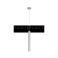 ROUND TUBE SOSPENSIONE 1 LUCE GRIGIO CAVO CM.250 CON BASE 1174-S1-GR