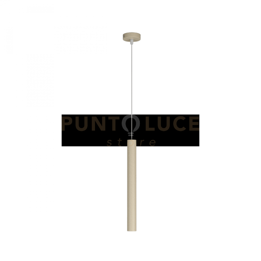 ROUND TUBE SOSPENSIONE 1 LUCE SABBIA CAVO CM.250 CON BASE 1174-S1-SA