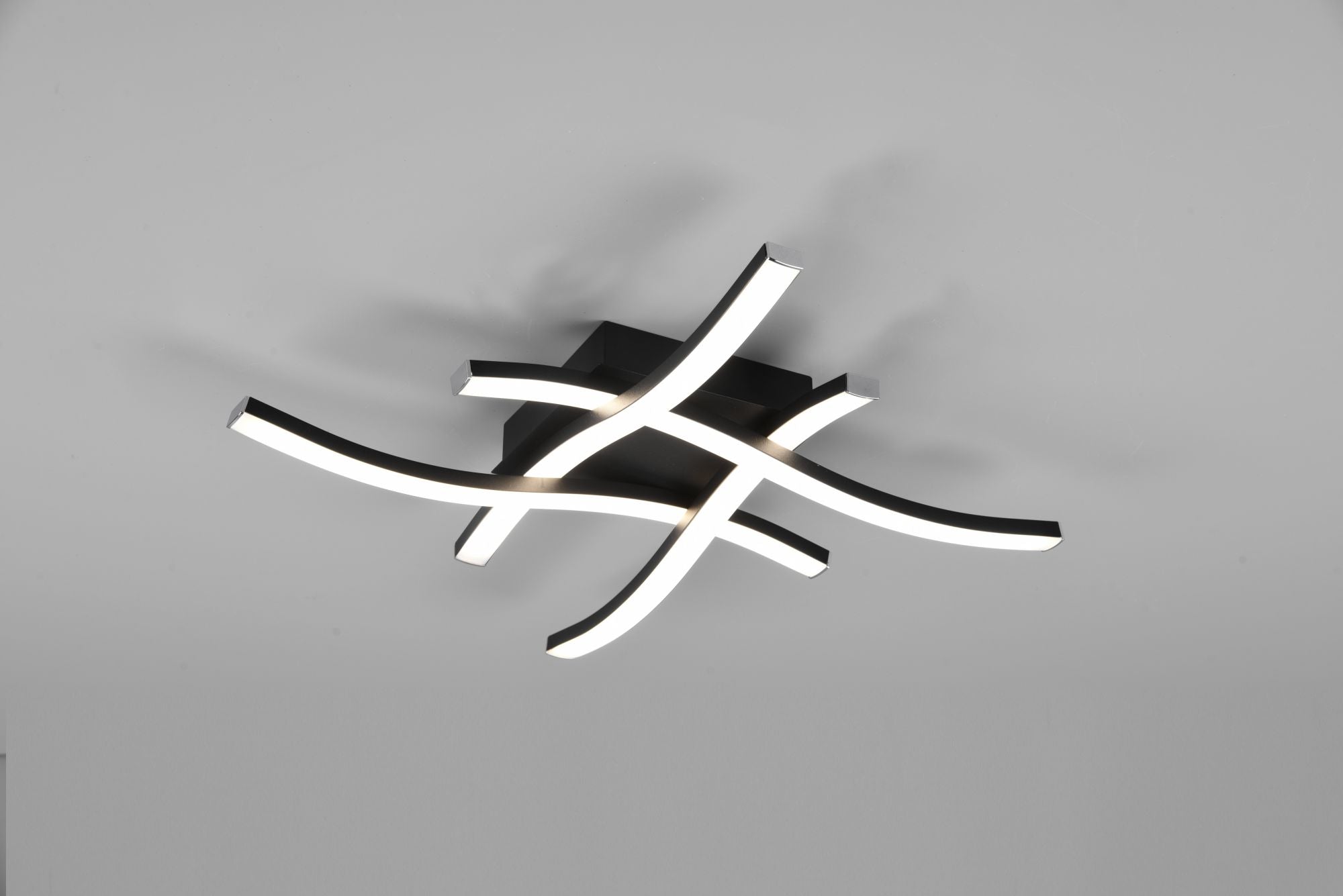 ROUTE PLAFONIERA LED 20W · 2000lm, 3000K 4 BACCHETTE ONDULATE ANTRACITE 46CM