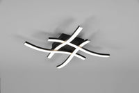 ROUTE PLAFONIERA LED 20W · 2000lm, 3000K 4 BACCHETTE ONDULATE ANTRACITE 46CM