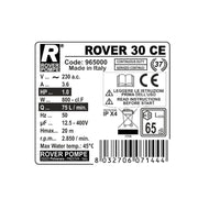 POMPA ELETTRICA DA TRAVASO 230V 50Hz 75L/MIN ELETTROPOMPA ACQUA VINO ROVER30