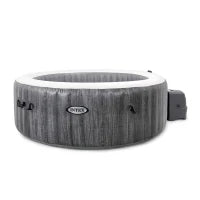 28440EX - Pure Spa Greywood Deluxe 196X71Cm 4 Posti Con Pompa, Riscaldatore, Sistema Purificazione Acqua, 2 Poggia Testa, Luce Led Multi Color