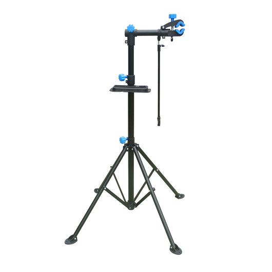 Shelter - Supporto per Riparazione Bici 198x104 cm Cavalletto Bicicletta con Porta Utensili in Acciaio Nero