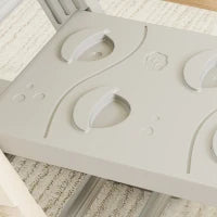 Struttura da arrampicata 5 in 1 con scivolo, arco da arrampicata, rampa doppia, per bambini di 18-48 mesi, Grigio e Bianco