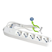 Multipresa ecova 30081x 6 prese universali bipasso schuko bianca