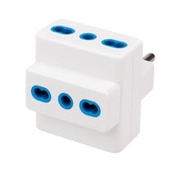 Ecova 30045 adattatore triplo spina 16a 3 prese bipasso bianco