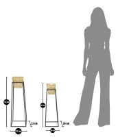 Portavasi Square Coppia cm Ø 23X70-20X60