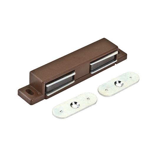 Chiusure magnetiche marroni da applicare con doppia contropiastra 2 pz.