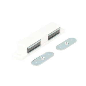 Chiusure magnetiche bianche da applicare con doppia contropiastra 2 pz.