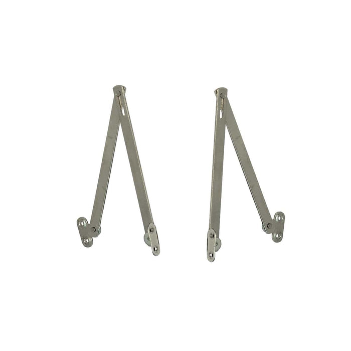 Aste snodate per cavalletti con fermo, destra + sinistra in ferro ottonato