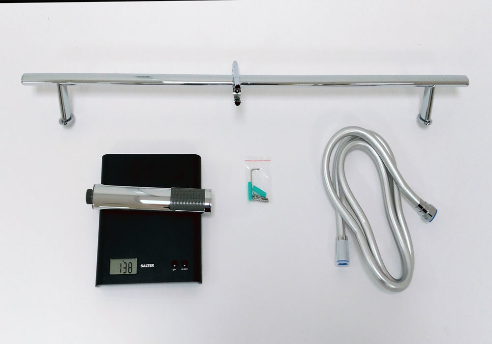 Asta saliscendi doccia 004 ottone cromato ovale doccetta relax p7,3xh80