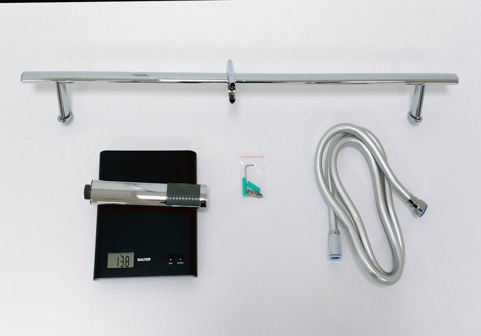 Asta saliscendi doccia 004 ottone cromato ovale doccetta relax p7,3xh80