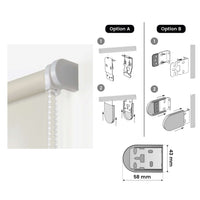 Tenda a Rullo Filtrante per finestre e porte Ecru 100x250 cm