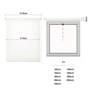 Tenda a Rullo Filtrante per finestre e porte Bianco 120x250 cm