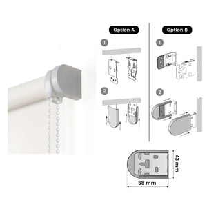 Tenda a Rullo Filtrante per finestre e porte Bianco 120x250 cm
