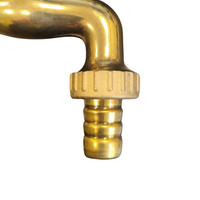 Rubinetto portagomma ottone lucido 3/4 pollice erogazione giardino esterno