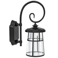 Lampada da Giardino con Pannello Solare, Impermeabile IP44 e Accensione Automatica, Nero