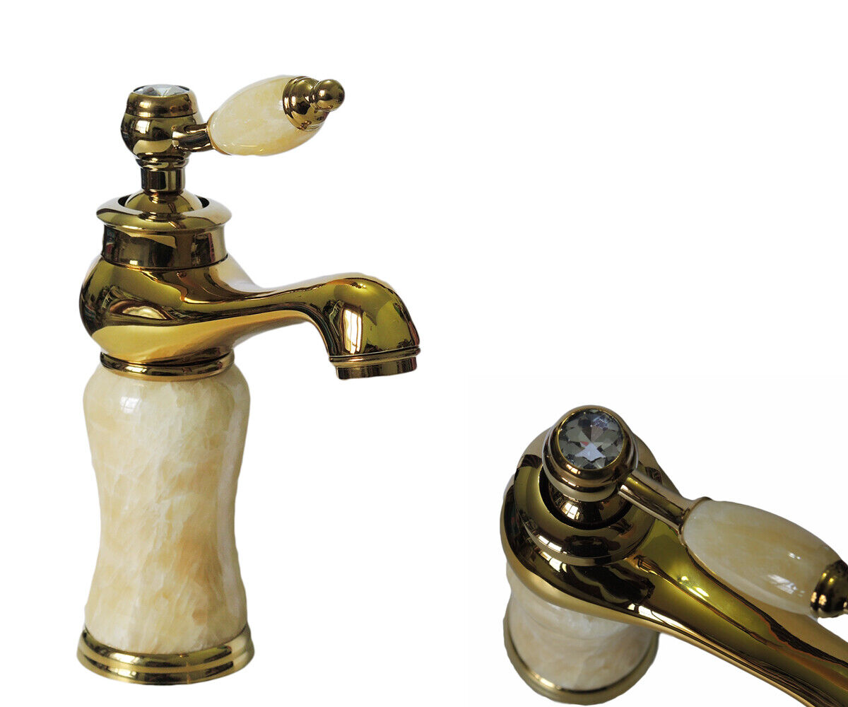 RUBINETTO MISCELATORE EFFETTO MARMO  MONOCOMANDO BAGNO CASA ORO 61073