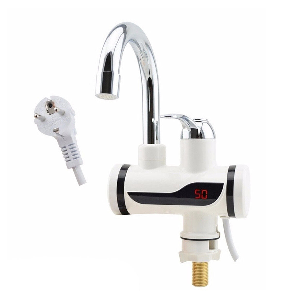 RUBINETTO MISCELATORE ELETTRICO SPINA CALDAIA ACQUA CALDA CON DISPLAY