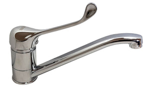 RUBINETTO MISCELATORE LAVABO COMANDO A GOMITO LEVA LUNGA CLINICA 69206