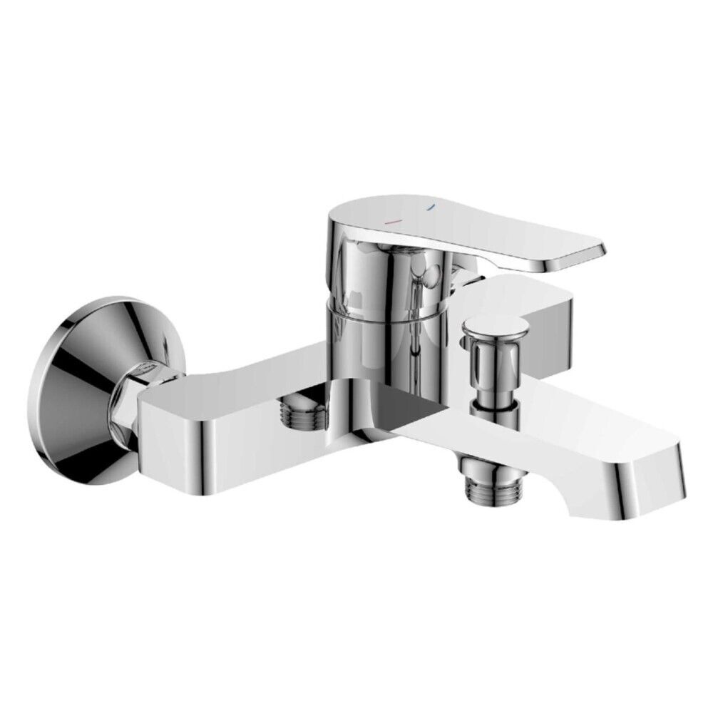 RUBINETTO MISCELATORE VASCA DA BAGNO OTTONE CROMATO ATTACCO DOCCIA ALLURE 87113