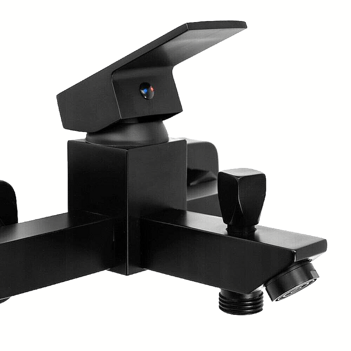 RUBINETTO MISCELATORE VASCA DA BAGNO OTTONE NERO OPACO ATTACCO PER DOCCIA 87209