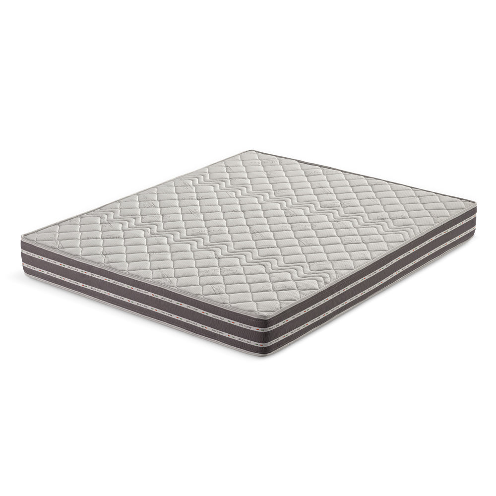 Materasso MADE IN ITALY RUBY 160x190 con rivestimento in tessuto antiacaro Silver Line e fascia traspirante laterale