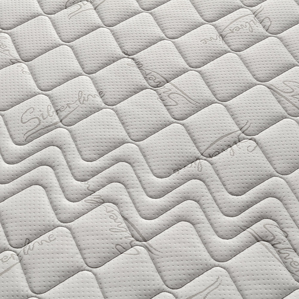 Materasso MADE IN ITALY RUBY 160x190 con rivestimento in tessuto antiacaro Silver Line e fascia traspirante laterale