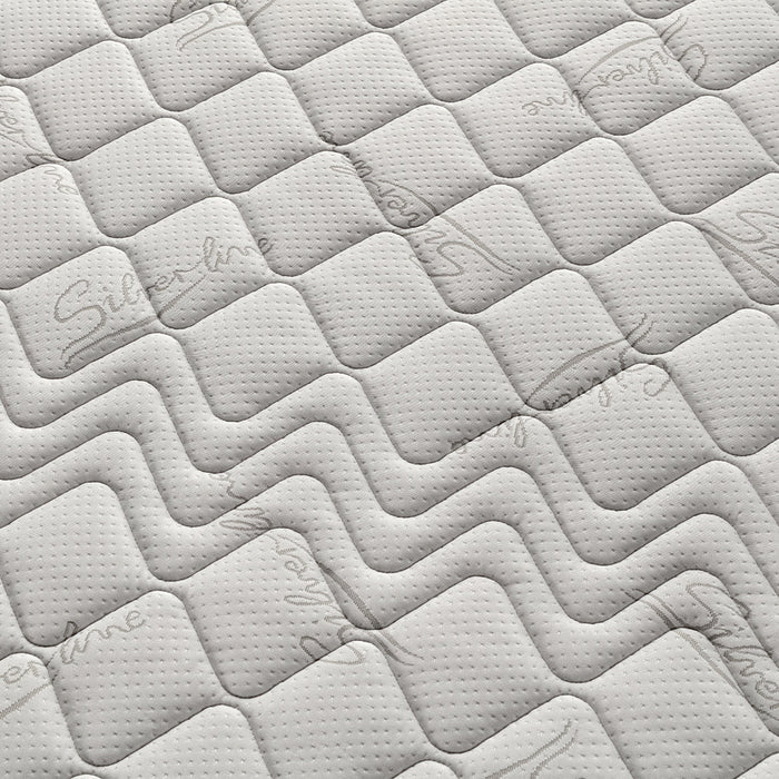 Materasso MADE IN ITALY RUBY 160x190 con rivestimento in tessuto antiacaro Silver Line e fascia traspirante laterale