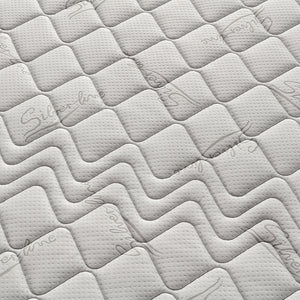 Materasso MADE IN ITALY RUBY 80x190 con rivestimento in tessuto antiacaro Silver Line e fascia traspirante laterale