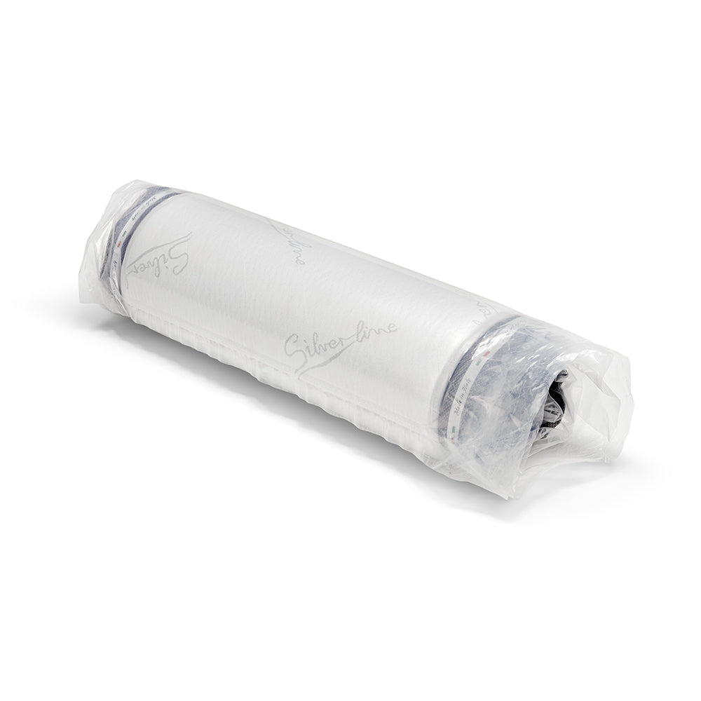 Materasso MADE IN ITALY RUBY 160x190 con rivestimento in tessuto antiacaro Silver Line e fascia traspirante laterale