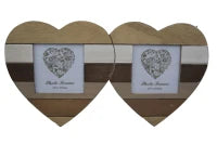 Cornice Da Muro 2 Cuori Lignes Cm 36.5X0.9X19 (Misura Interna 10X10)