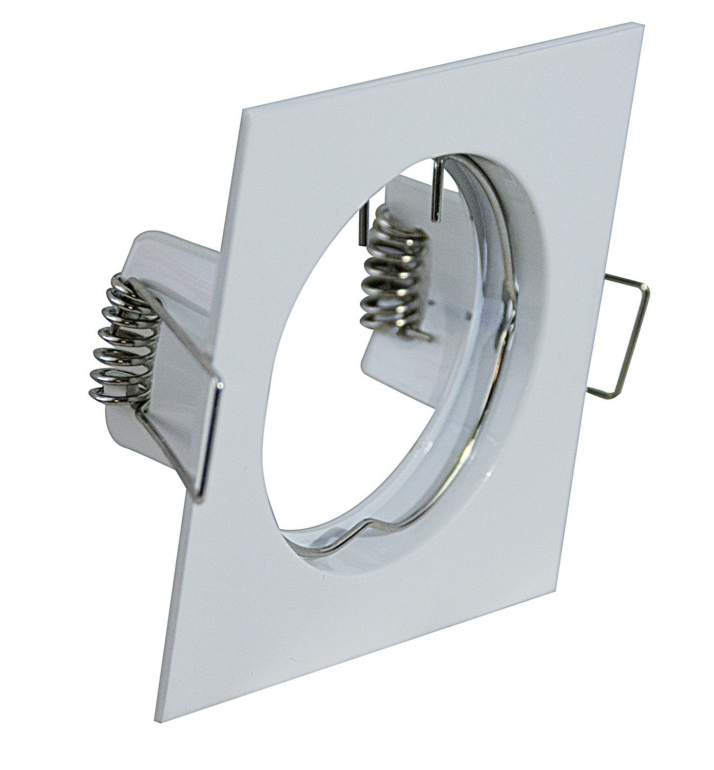 Faretto Incasso Run Quadrato Alluminio Bianco 1 Luce Gu10