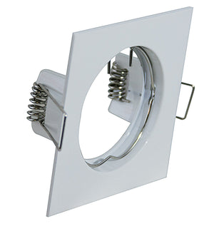 Faretto Incasso Run Quadrato Alluminio Bianco 1 Luce Gu10