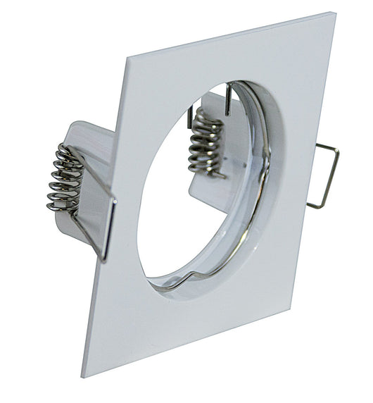 Faretto Incasso Run Quadrato Alluminio Bianco 1 Luce Gu10