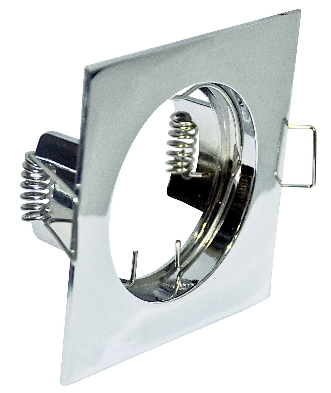 Faretto Incasso Run Quadrato Alluminio Cromo 1 Luce Gu10