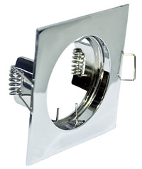 Faretto Incasso Run Quadrato Alluminio Cromo 1 Luce Gu10